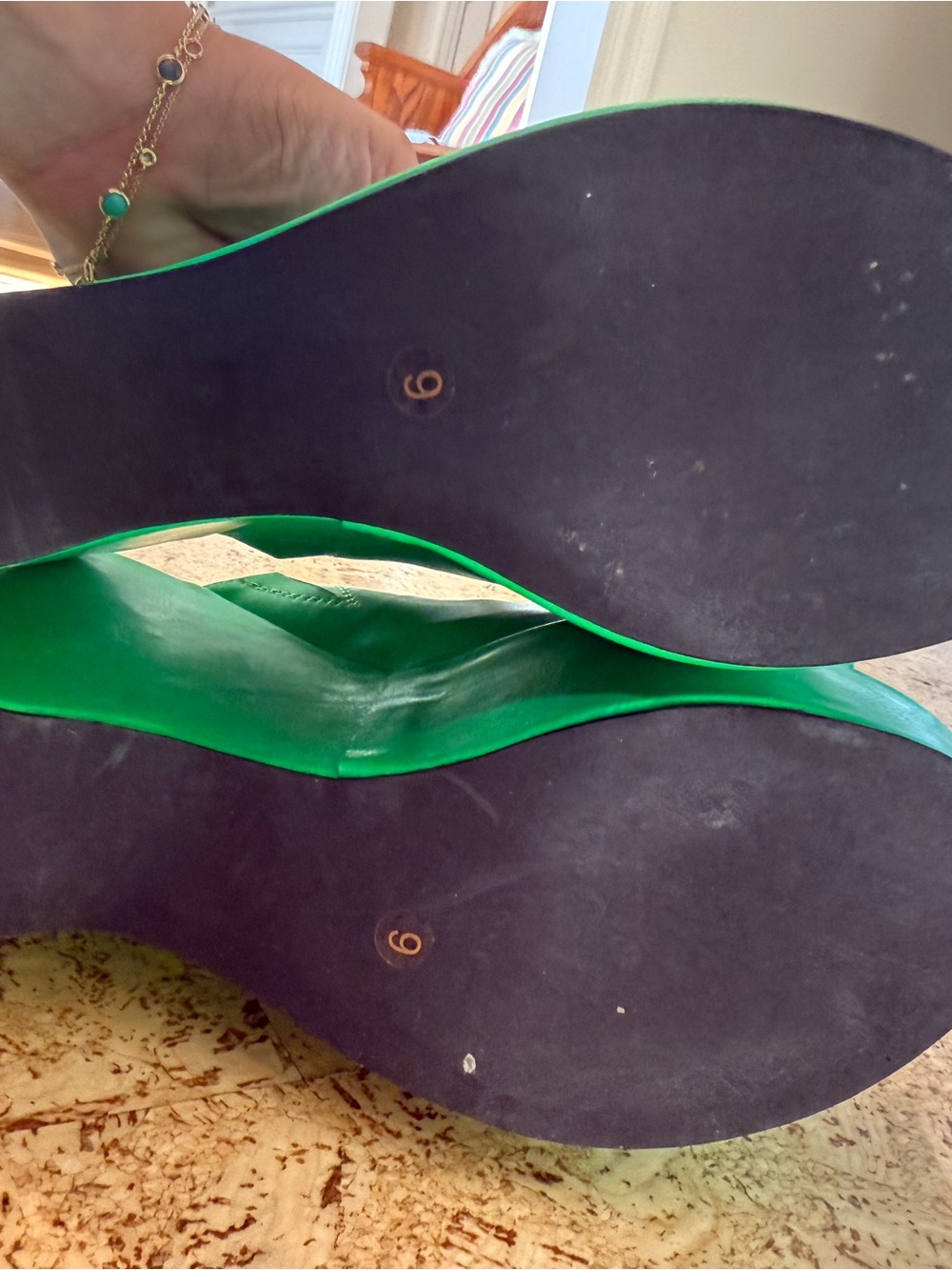 Jeffrey Campbell Bright Green Platform Wedge Mules - Picture 5 of 6